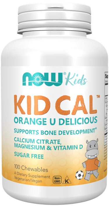 Kid Cal, Orange U Delicious - 100 chewables - NOW Foods | WestPharmacy.nl - Minerals
