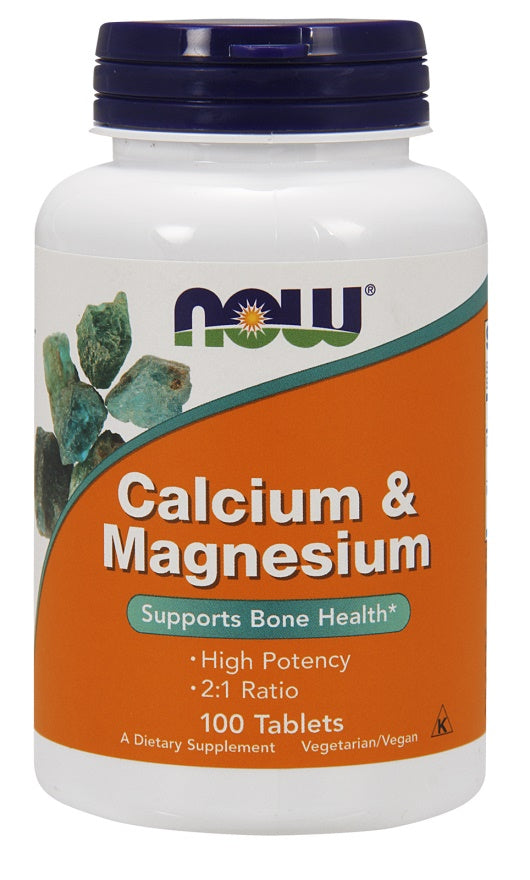 Calcium & Magnesium - 100 tablets - NOW Foods | WestPharmacy.nl - Minerals
