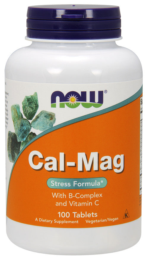 Cal-Mag with B-Complex and Vitamin C - 100 tablets - NOW Foods | WestPharmacy.nl - Minerals