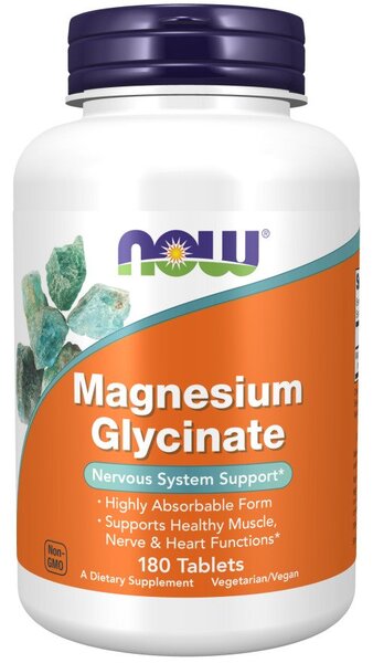 Magnesium Glycinate - 180 tabs - NOW Foods | WestPharmacy.nl - Minerals