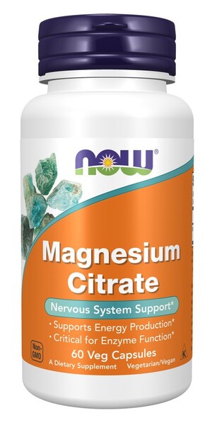 Magnesium Citrate, 400mg - 60 vcaps - NOW Foods - WestPharmacy.nl - Minerals