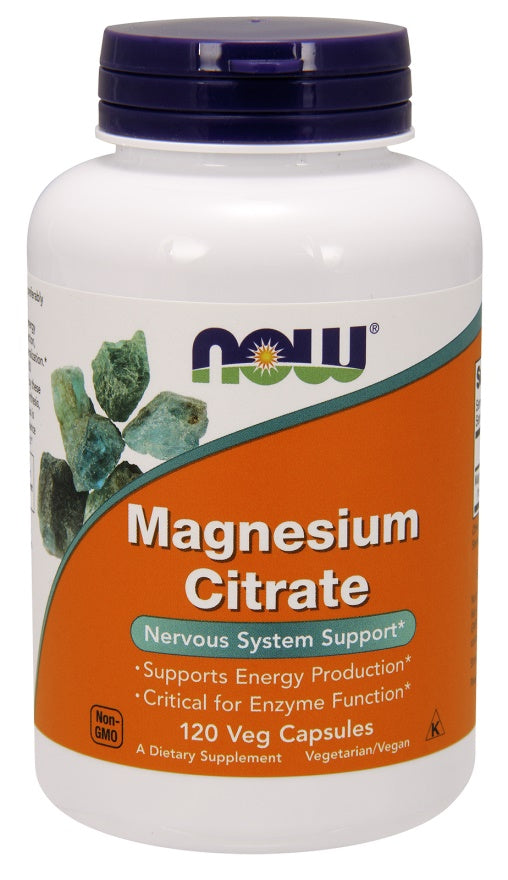Magnesium Citrate, 400mg - 120 vcaps - NOW Foods | WestPharmacy.nl - Minerals