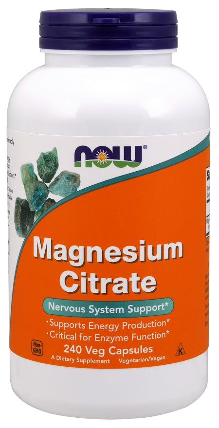 Magnesium Citrate, 400mg - 240 vcaps - NOW Foods | WestPharmacy.nl - Minerals