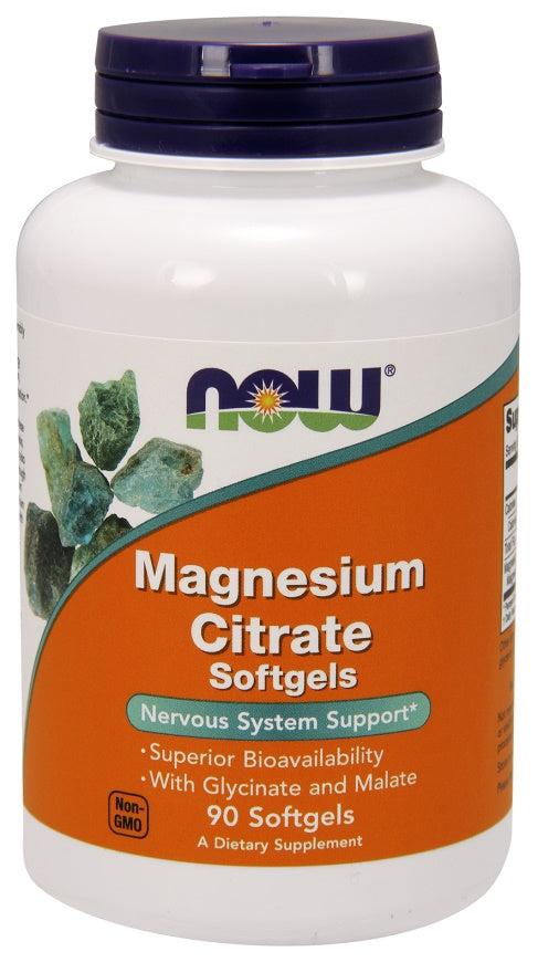 Magnesium Citrate Softgels - 90 softgels - NOW Foods | WestPharmacy.nl - Minerals