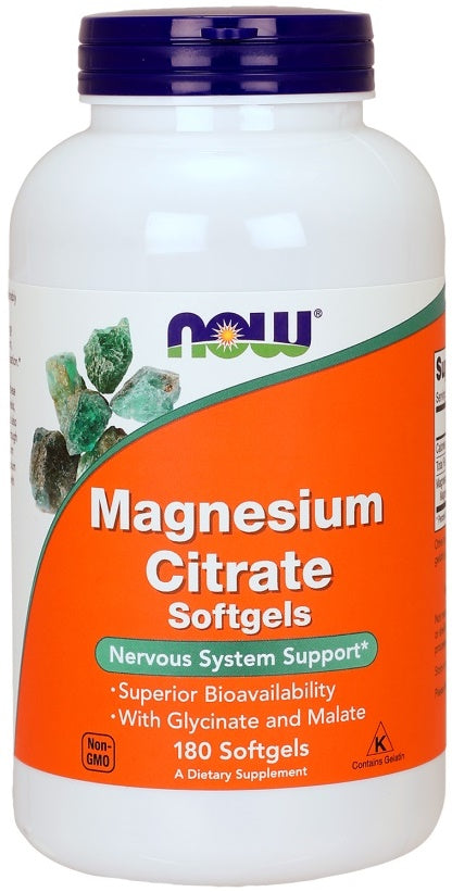 Magnesium Citrate Softgels - 180 softgels - NOW Foods | Vaistine1.lt | WestPharmacy.eu