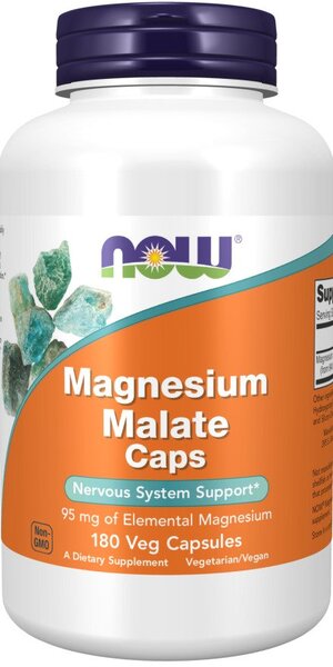 Magnesium Malate Caps - 180 vcaps - NOW Foods | WestPharmacy.nl - Minerals