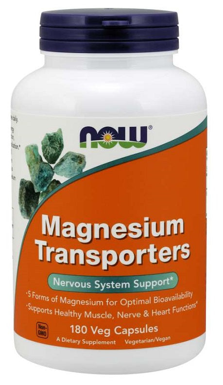 Magnesium Transporters - 180 vcaps - NOW Foods | WestPharmacy.nl - Minerals