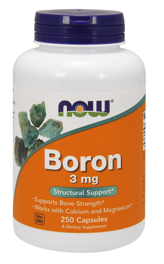 Boron, 3mg - 250 caps - NOW Foods | WestPharmacy.nl - Minerals