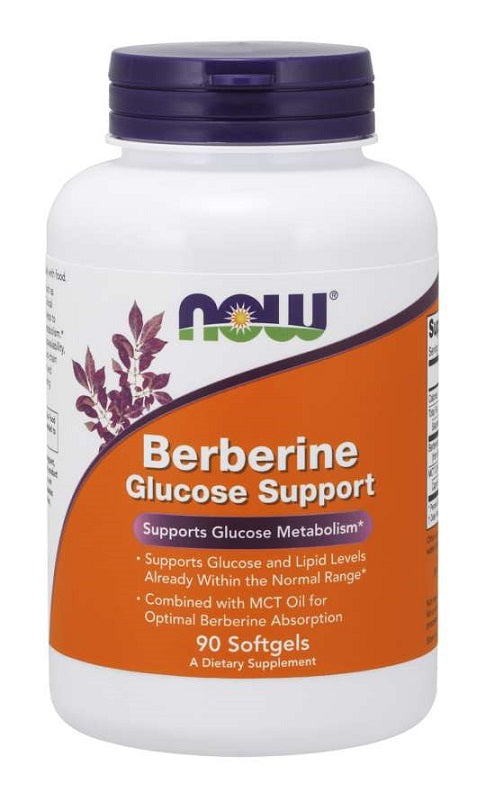 Berberine Glucose Support - 90 softgels - NOW Foods | WestPharmacy.nl - Glucose Support