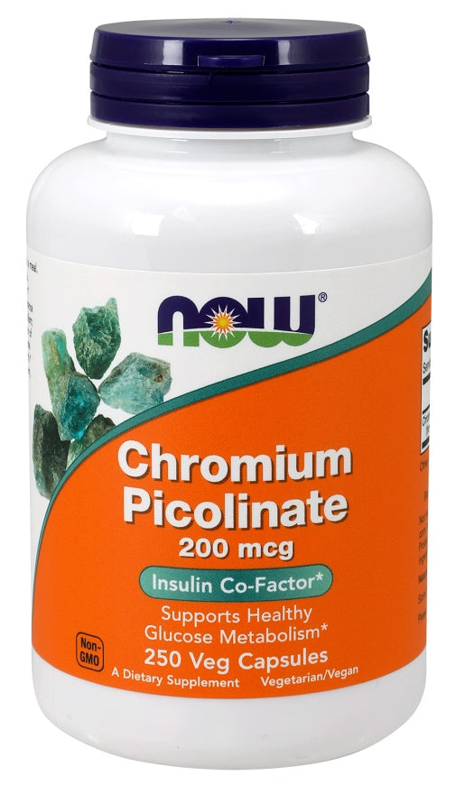 Chromium Picolinate, 200mcg - 250 vcaps - NOW Foods | Vaistine1.lt | WestPharmacy.eu