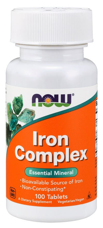 Iron Complex - 100 tablets - NOW Foods | WestPharmacy.nl - Minerals