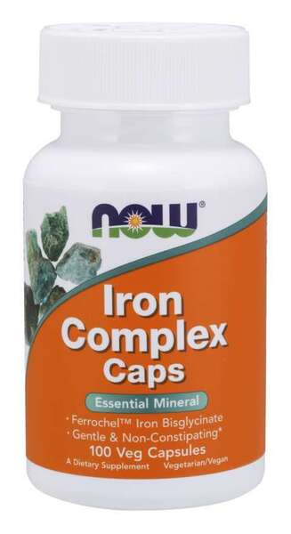 Iron Complex Caps - 100 vcaps - NOW Foods | WestPharmacy.nl - Minerals