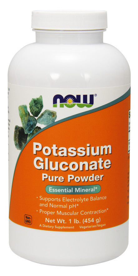 Potassium Gluconate, Pure Powder - 454g - NOW Foods | WestPharmacy.nl - Minerals