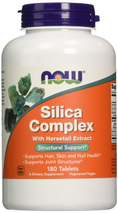 Silica Complex with Horsetail Extract - 180 tablets - NOW Foods | WestPharmacy.nl - Joint Support