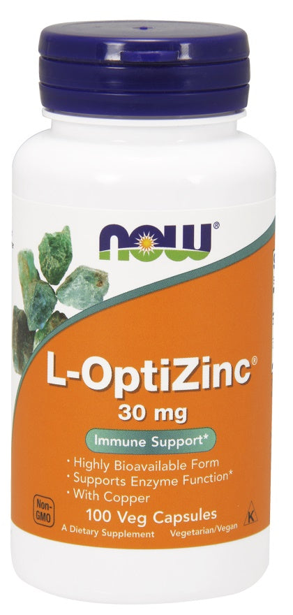 L-OptiZinc, 30mg - 100 vcaps - NOW Foods | WestPharmacy.nl - Digestive Health
