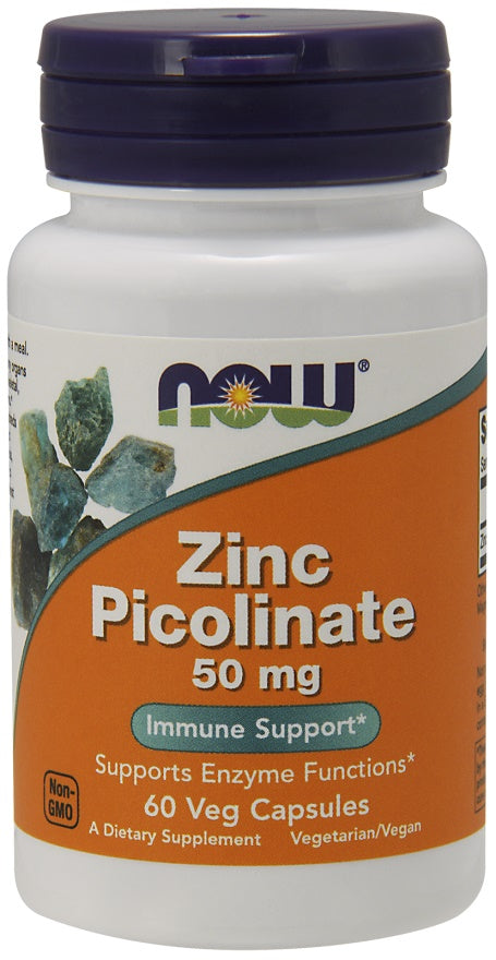 Zinc Picolinate, 50mg - 60 vcaps - NOW Foods | WestPharmacy.nl - Minerals