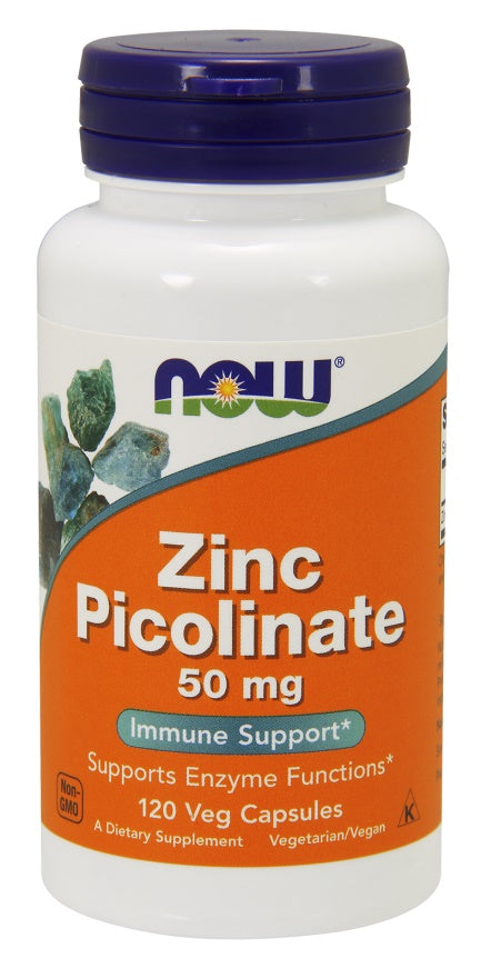 Zinc Picolinate, 50mg - 120 vcaps - NOW Foods | WestPharmacy.nl - Minerals