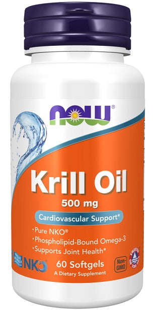 Krill Oil, 500mg - 60 softgels - NOW Foods | WestPharmacy.nl - Joint Support