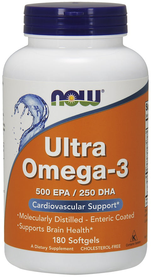 Ultra Omega-3 - 180 softgels - NOW Foods | WestPharmacy.nl - Fish Oil