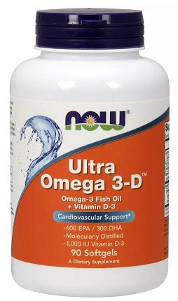 Ultra Omega 3-D with Vitamin D-3 - 90 softgels - NOW Foods | WestPharmacy.nl - Fish Oil
