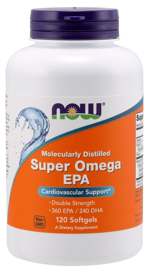 Super Omega EPA Molecularly Distilled - 120 softgels - NOW Foods | WestPharmacy.nl - Fish Oil