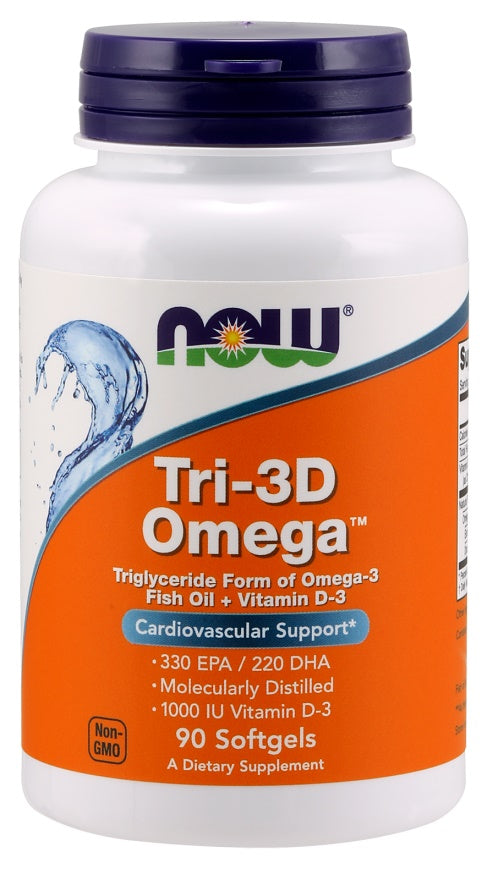 Tri-3D Omega - 90 softgels - NOW Foods | WestPharmacy.nl - Fish Oil