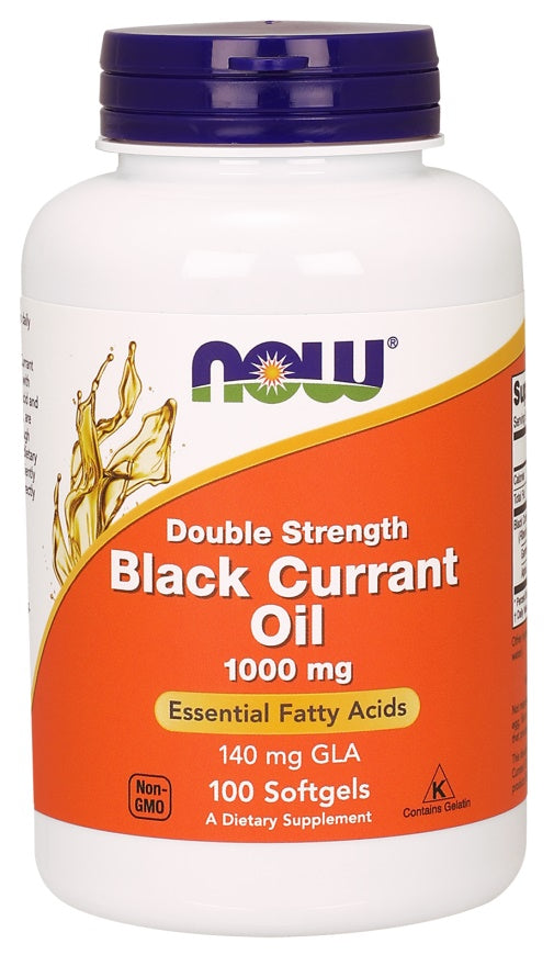 Black Currant Oil, 1000mg - 100 softgels - NOW Foods | WestPharmacy.nl - Immune Support