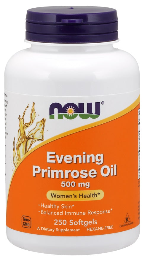 Evening Primrose Oil, 500mg - 250 softgels - NOW Foods | WestPharmacy.nl - Menopause Support