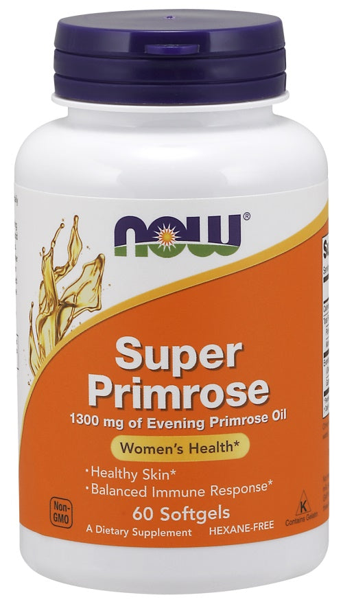 Super Primrose, 1300mg - 60 softgels - NOW Foods | WestPharmacy.nl - Menopause Support