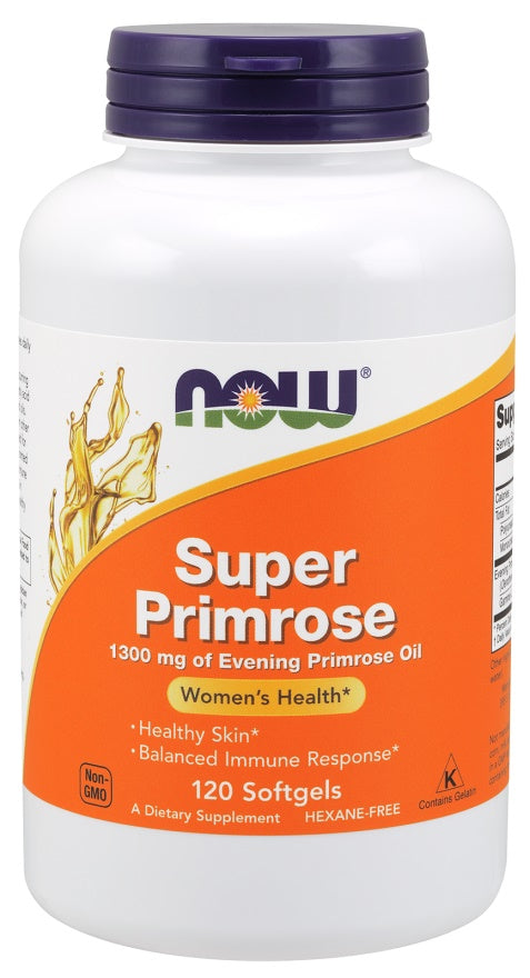 Super Primrose, 1300mg - 120 softgels - NOW Foods | WestPharmacy.nl - Menopause Support