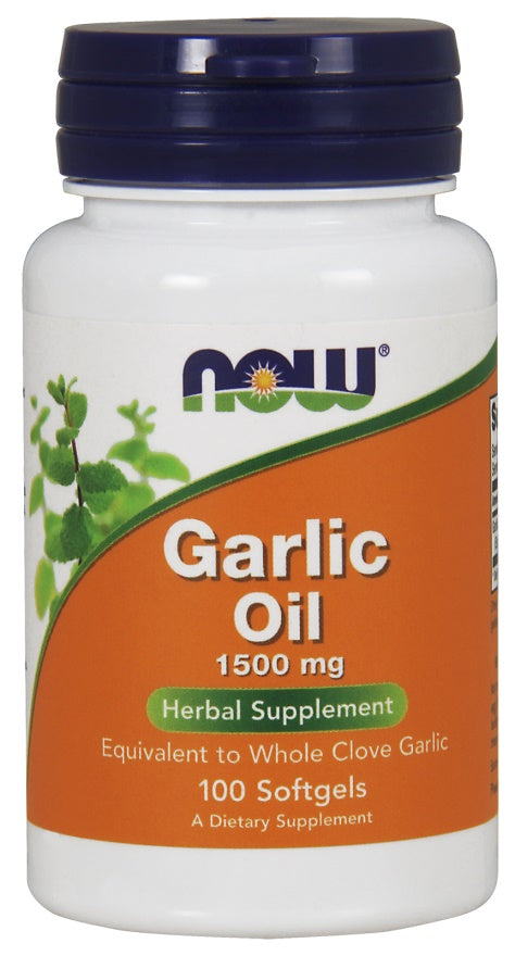 Garlic Oil, 1500mg - 100 softgels - NOW Foods | WestPharmacy.nl - Cardiovascular Health