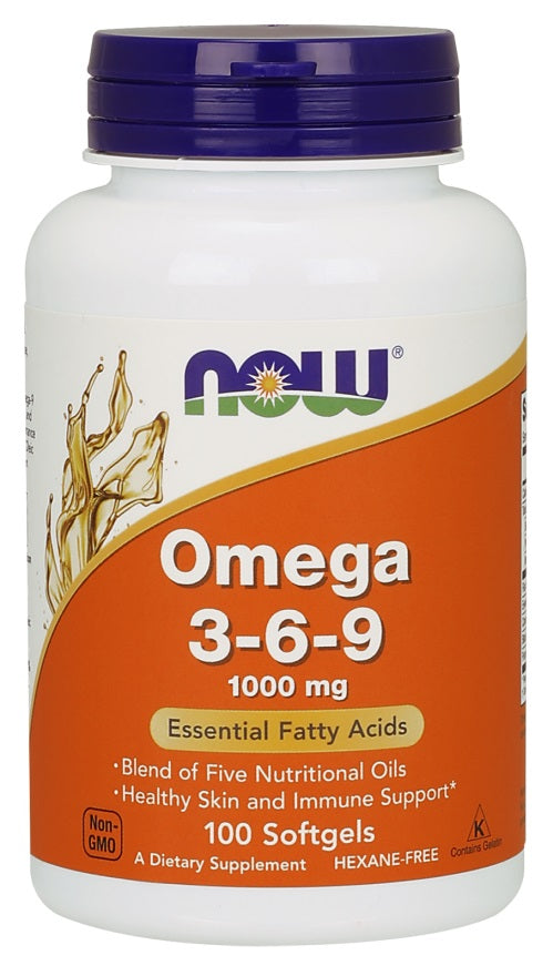 Omega 3-6-9, 1000mg - 100 softgels - NOW Foods | WestPharmacy.nl - Fish Oil