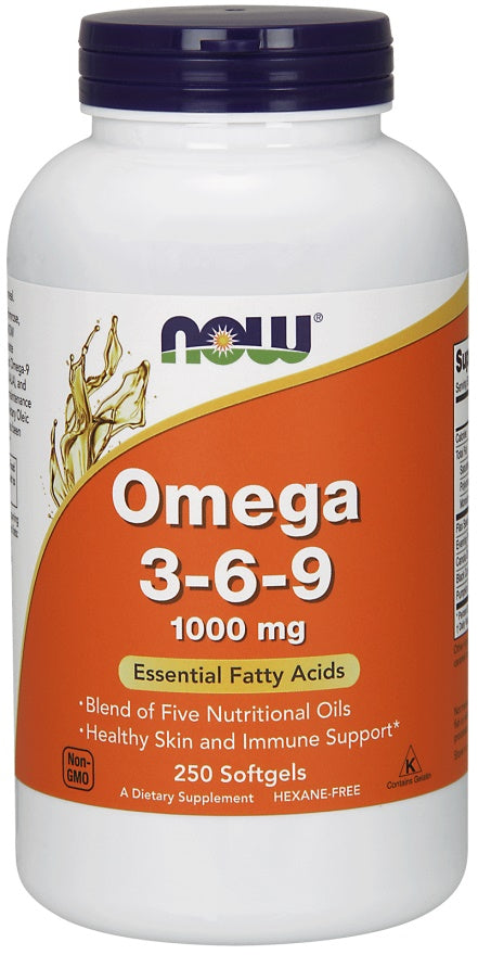 Omega 3-6-9, 1000mg - 250 softgels - NOW Foods | WestPharmacy.nl - Fish Oil