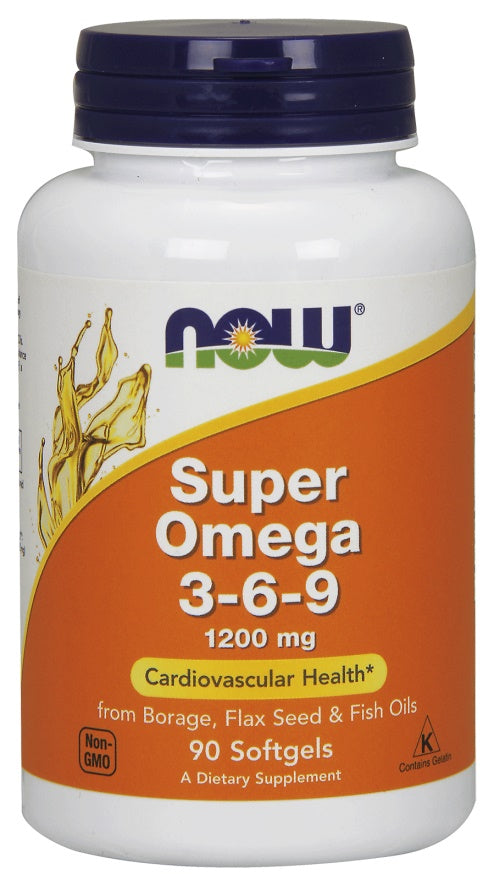 Super Omega 3-6-9, 1200mg - 90 softgels - NOW Foods | WestPharmacy.nl - Fish Oil