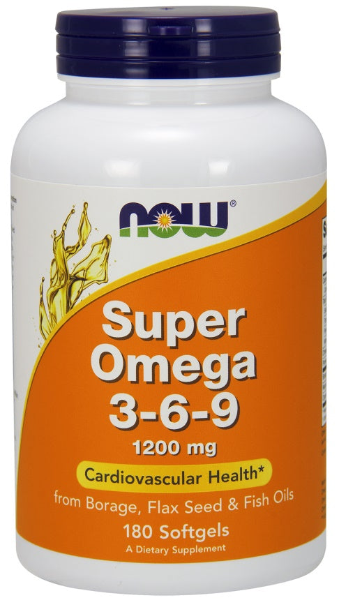 Super Omega 3-6-9, 1200mg - 180 softgels - NOW Foods | WestPharmacy.nl - Fish Oil