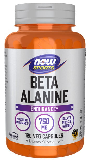 Beta-Alanine, 750mg - 120 caps - NOW Foods | WestPharmacy.nl - Amino Acids and BCAAs