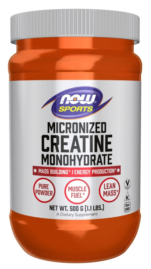 Micronized Creatine Monohydrate - 500g - NOW Foods | WestPharmacy.nl - Creatine