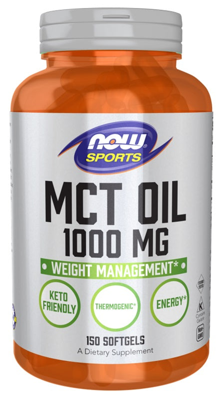 MCT Oil, 1000mg - 150 softgels - NOW Foods | WestPharmacy.nl - Weight Management