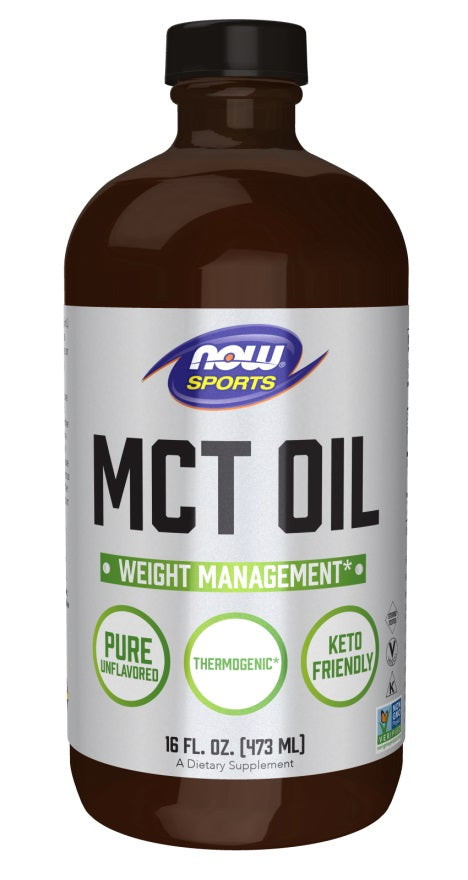 MCT Oil, Pure Liquid - 473 ml - NOW Foods | WestPharmacy.nl - Weight Management