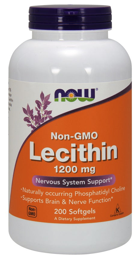 Lecithin, 1200mg Non-GMO - 200 softgels - NOW Foods | Vaistine1.lt | WestPharmacy.eu
