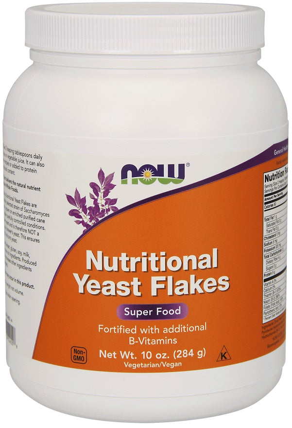 Nutritional Yeast Flakes - 284g - NOW Foods | WestPharmacy.nl - Nutrition