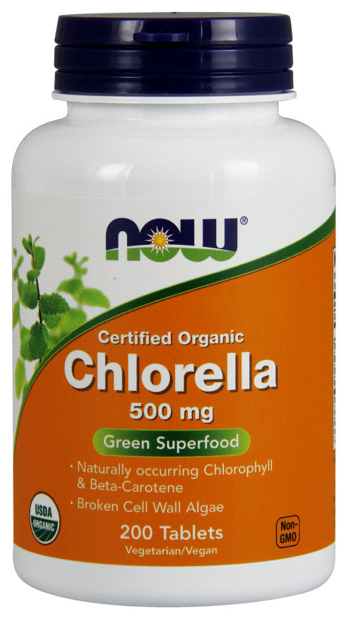 Chlorella, 500mg - 200 tabs - NOW Foods | WestPharmacy.nl - Antioxidants