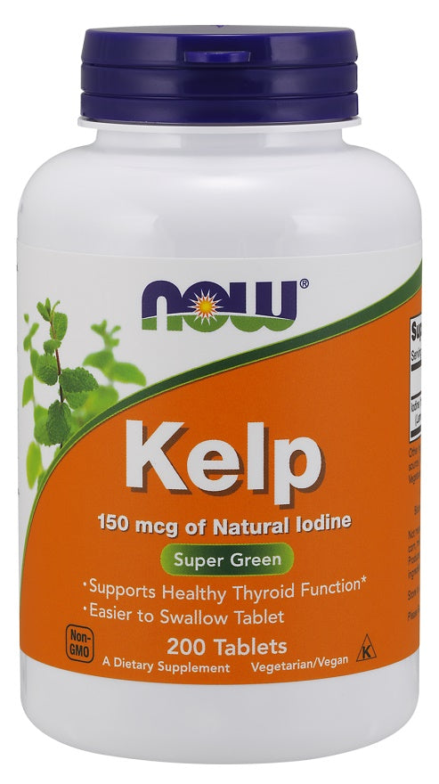 Kelp, 150mcg - 200 tabs - NOW Foods | WestPharmacy.nl - Thyroid Support
