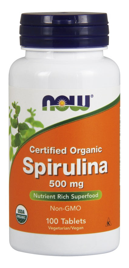 Spirulina, 500mg - 100 tabs - NOW Foods | WestPharmacy.nl - Antioxidants