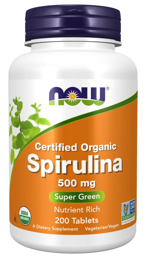 Spirulina, 500mg - 200 tabs - NOW Foods | WestPharmacy.nl - Antioxidants