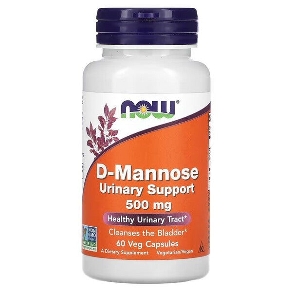 D-Mannose, 500mg - 60 vcaps - NOW Foods | WestPharmacy.nl - Urinary Tract Health