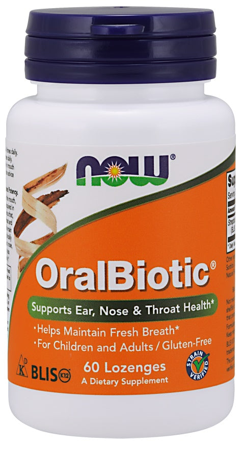 OralBiotic - 60 lozenges - NOW Foods | WestPharmacy.nl - Probiotics