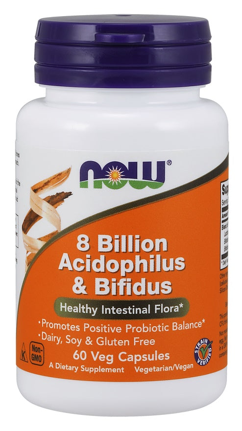 8 Billion Acidophilus & Bifidus - 60 vcaps - NOW Foods | Vaistine1.lt | WestPharmacy.eu