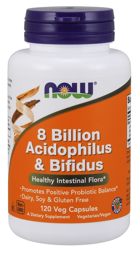 8 Billion Acidophilus & Bifidus - 120 vcaps - NOW Foods | WestPharmacy.nl - Probiotics
