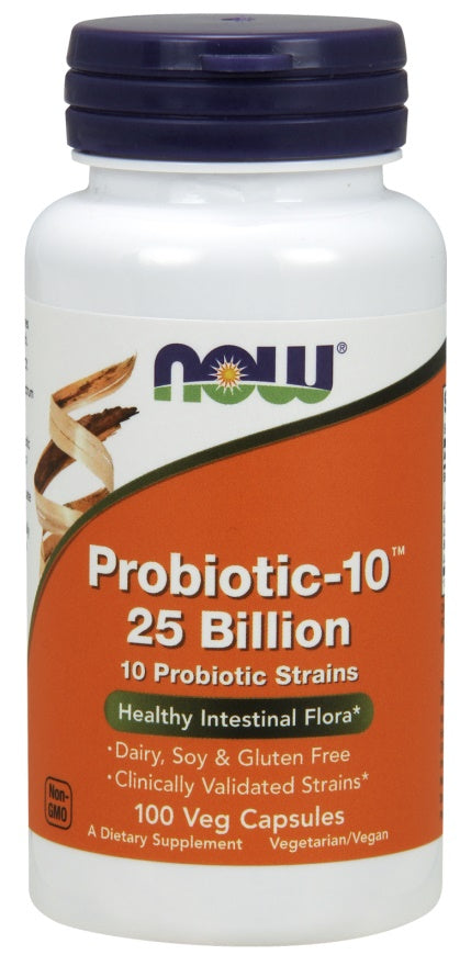 Probiotic-10, 25 Billion - 100 vcaps - NOW Foods | WestPharmacy.nl - Probiotics